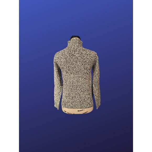 𝅺LIZ CLAIBORNE LIZ WEAR Mock Turtleneck Knit Sweater, BLACK/WHITE, Size XS, EUC - Picture 2 of 8